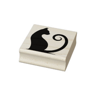 Erstelle deine eigene mystische schwarze Katze mit Gummistempel