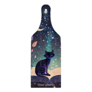 Erstelle deine eigene mystische schwarze Katzenmag Schneidebrett