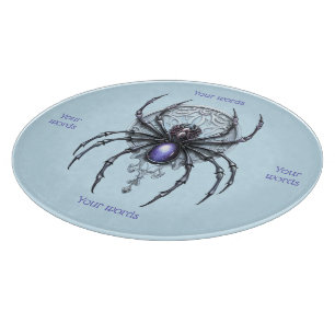 Erstelle deine eigene mystische violette Spinne Schneidebrett