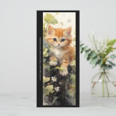 Erstelle deine eigene orange Katze Florales Leseze (Stehend Vorderseite)
