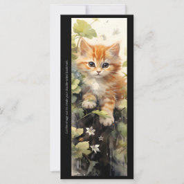 Erstelle deine eigene orange Katze Florales Leseze