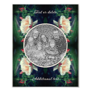 Erstelle Deine eigene Pfirsich-Rose und Knospen 8x Fotodruck