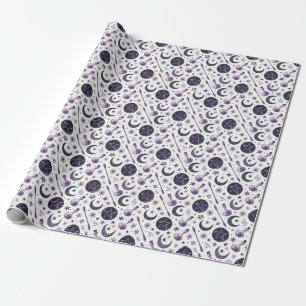 Erstelle deine eigene Purple Midnight Moon Magic Geschenkpapier