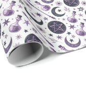 Erstelle deine eigene Purple Midnight Moon Magic Geschenkpapier (Rolleneckpunkt)