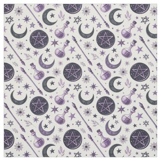 Erstelle deine eigene Purple Midnight Moon Magic Stoff (Muster)