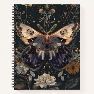 Erstelle deine eigene Purple Peach Moth Floral (li Notizblock