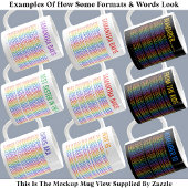 Erstelle Deine eigene Regenbogen versteckte Nachri Kaffeetasse