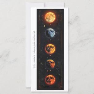 Erstelle deine eigene rote Mond-Lesezeichen-Karte