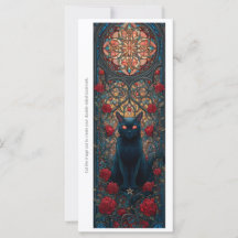 Erstelle deine eigene schwarze Katze mit roten Ros