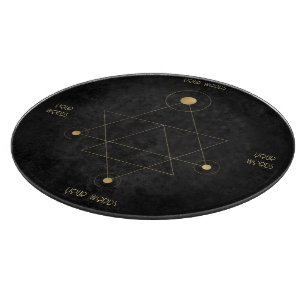 Erstelle deine eigene schwarze und goldene heilige schneidebrett