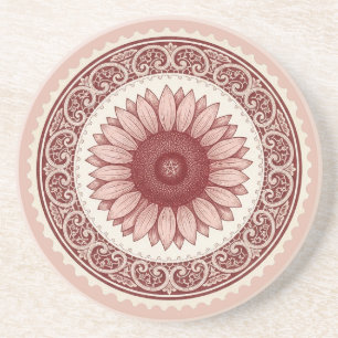 Erstelle Deine eigene viktorianische rosa Sonnenbl Getränkeuntersetzer