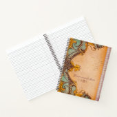 Erstelle deine eigene violette Gingham-Gold-Scroll Notizblock (Innenseite)