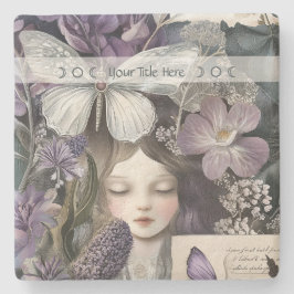 Erstelle deine eigene violette Heckenhexen-Botanik Steinuntersetzer