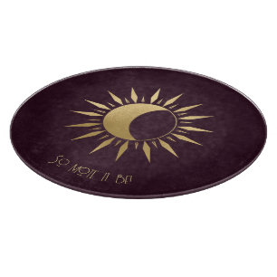 Erstelle deine eigene Wein & Gold Celestial Sonne Schneidebrett