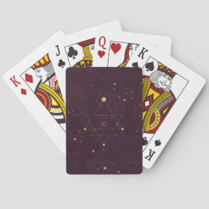 Erstelle deine eigene Wein & Gold Heilige Geometri Spielkarten