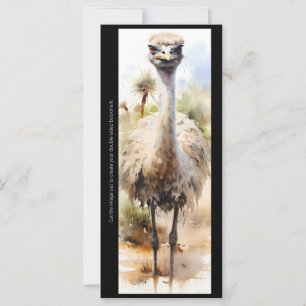 Erstelle deine eigene wilde Emu-Vogel-Lesezeichen-