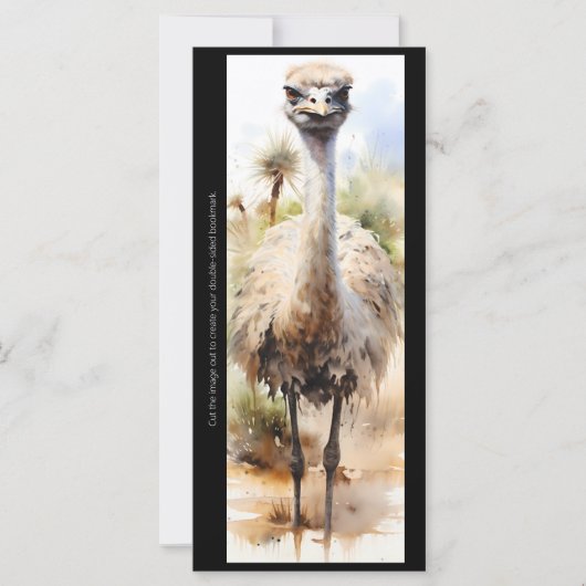 Erstelle deine eigene wilde Emu-Vogel-Lesezeichen- (Vorderseite)
