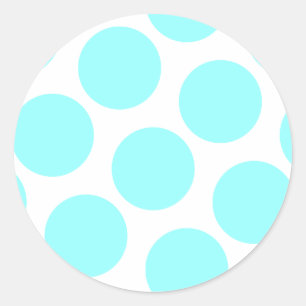 Erstelle deine eigenen Aqua-Polka-Punkte Runder Aufkleber