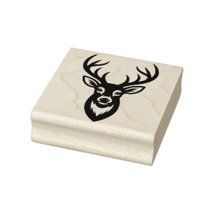 Erstelle deine eigenen beringten Augen Stag Horned Gummistempel
