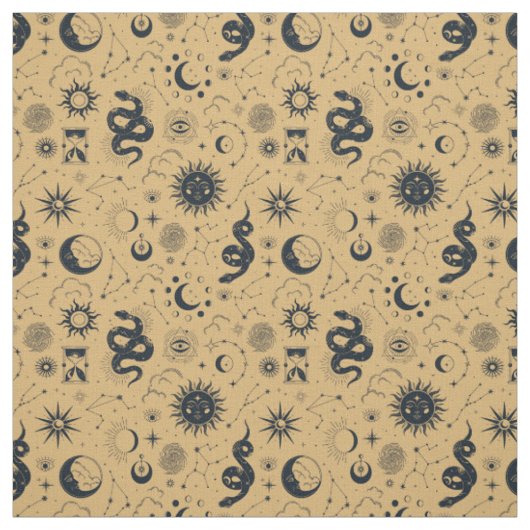Erstelle deine eigenen Black Snakes Celestial Gold Stoff (Muster)
