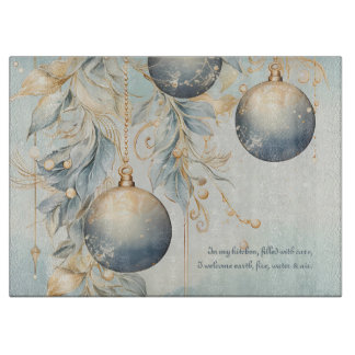 Erstelle deine eigenen blauen Gold Magischen Winte Schneidebrett