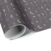 Erstelle deine eigenen Crescent Moon Magic Wands B Geschenkpapier (Rolleneckpunkt)