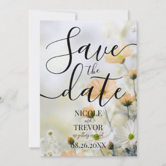 Erstelle deine eigenen einfachen orangefarbenen Bl Save The Date