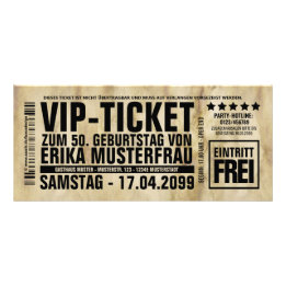 Erstelle deine eigenen Einladungen als VIP-TICKET