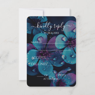 Erstelle Deine eigenen farbenfrohen, mutigen Blume RSVP Karte