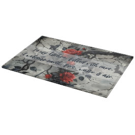 Erstelle deine eigenen Fledermäuse Rote Rosen Goth Schneidebrett