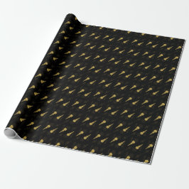 Erstelle deine eigenen Gold-Ritual-Symbole Schwarz Geschenkpapier