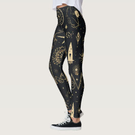 Erstelle deine eigenen goldenen heidnischen Symbol Leggings