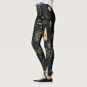 Erstelle deine eigenen goldenen heidnischen Symbol Leggings