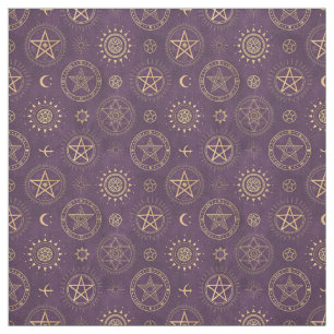 Erstelle deine eigenen goldenen Pentakel Mond Purp Stoff