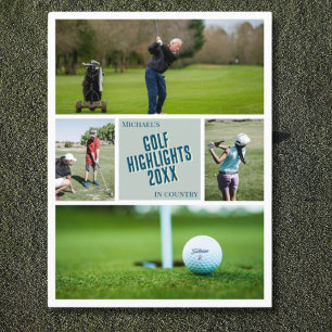 Erstelle deine eigenen Golf-Highlights-Foto-Post Postkarte