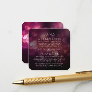 Erstelle deine eigenen hübschen dunkelrosa Glitter Begleitkarte