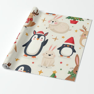 Erstelle deine eigenen Kawaii-Freundetiere Geschenkpapier