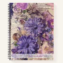 Erstelle deine eigenen lila Zinnias Floral-Ephemer Notizblock