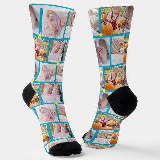 Erstelle deine eigenen lustigen 5-Foto-Collage-Cre Socken