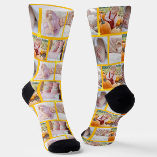 Erstelle deine eigenen lustigen 5-Foto-Collage-Cre Socken