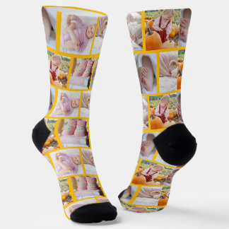 Erstelle deine eigenen lustigen 5-Foto-Collage-Cre Socken
