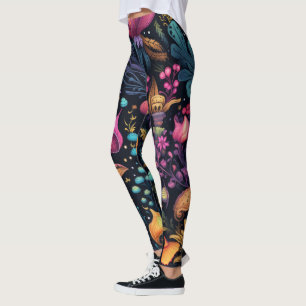 Erstelle deine eigenen magischen Blumen Mehrfarbig Leggings