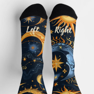 Erstelle deine eigenen Midnight Blue & Gold Celest Socken