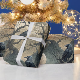 Erstelle deine eigenen mysteriösen gotischen Raben Geschenkpapier