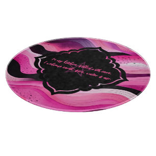 Erstelle deine eigenen rosa lila Ombre-Wellen Schneidebrett