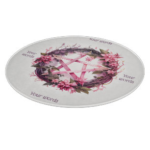 Erstelle deine eigenen rosa Pentakel Blumen Apothe Schneidebrett