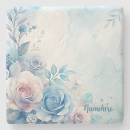 Erstelle deine eigenen shabby chic rosa blaue viol steinuntersetzer