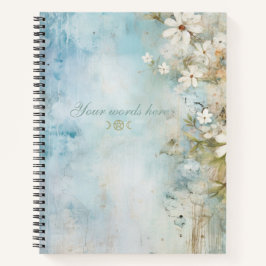 Erstelle deine eigenen Shabby Chic Wild Blossoms B Notizblock