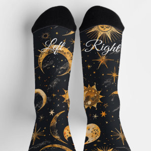 Erstelle deine eigenen Sonne Mond Sterne Himmelskö Socken