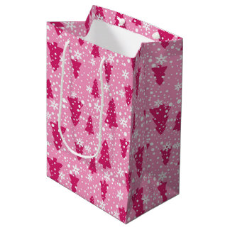 Erstelle deine eigenen super rosa Weihnachtsbäume Mittlere Geschenktüte